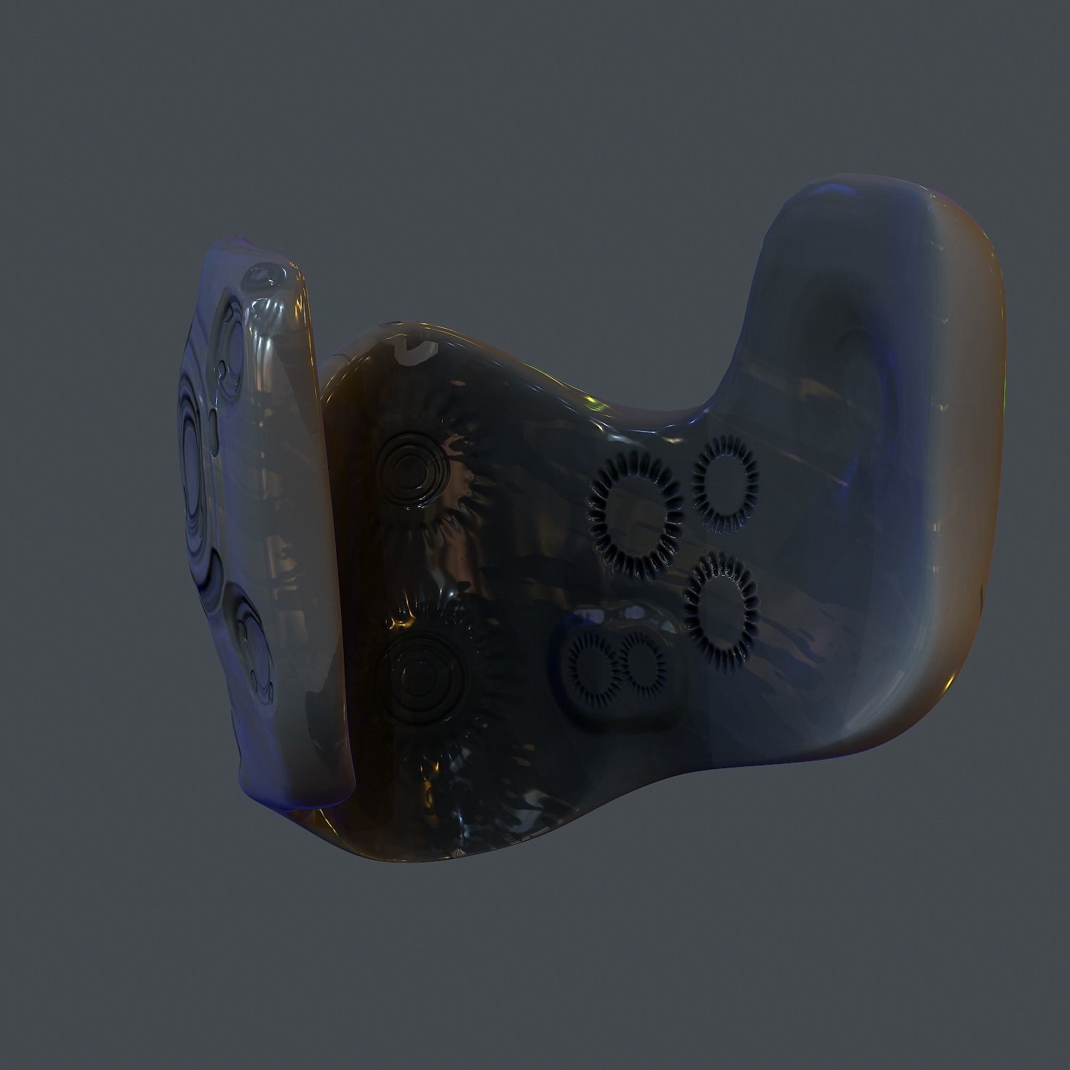 Gas mask helmet scifi Low-poly character art game space Low-poly 3D model_6