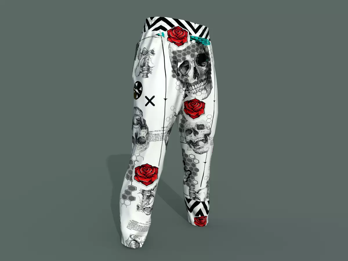 Sport pants Low-poly 3D model_0