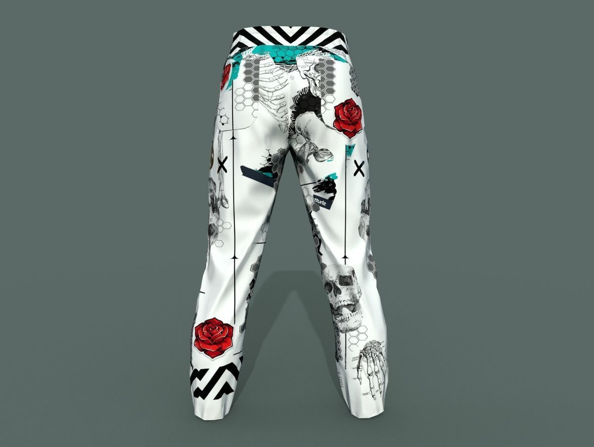 Sport pants Low-poly 3D model_6