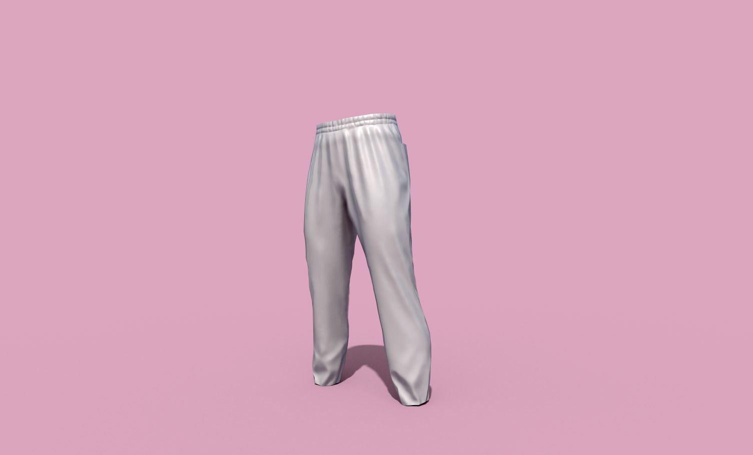 Sport pants Low-poly 3D model_15