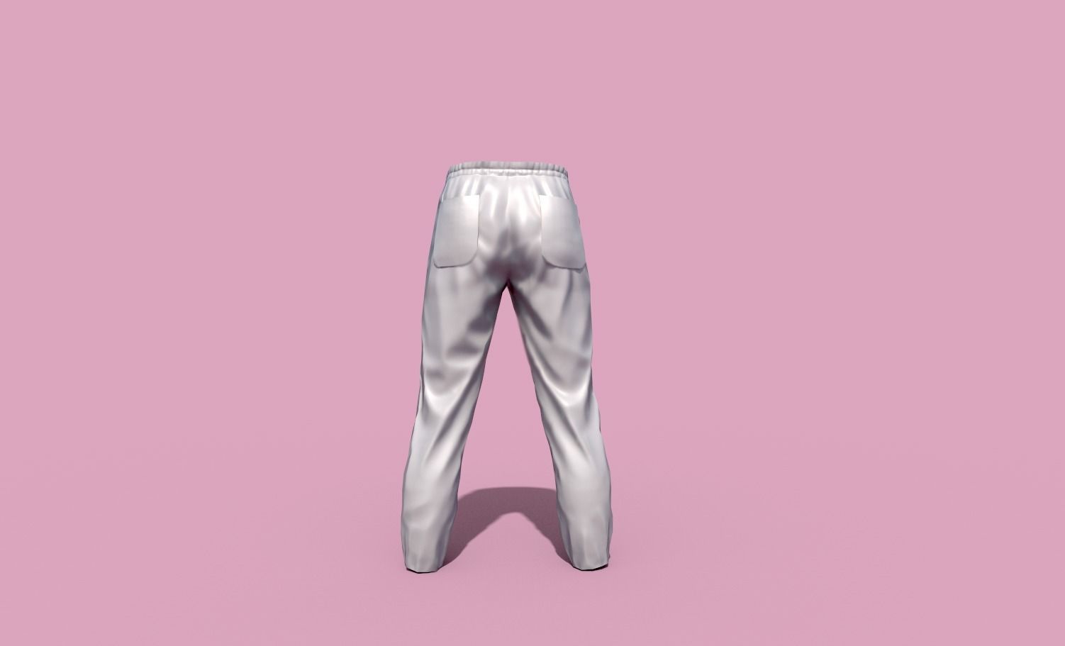 Sport pants Low-poly 3D model_16