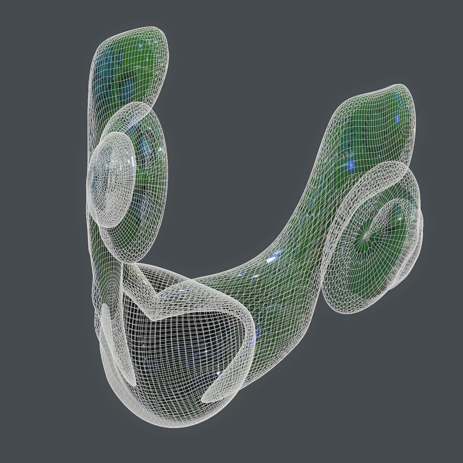 Gas mask helmet scifi  character game space Low-poly printable  Low-poly 3D model_9