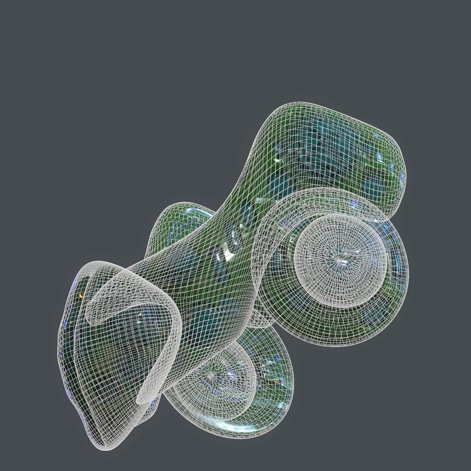 Gas mask helmet scifi  character game space Low-poly printable  Low-poly 3D model_10