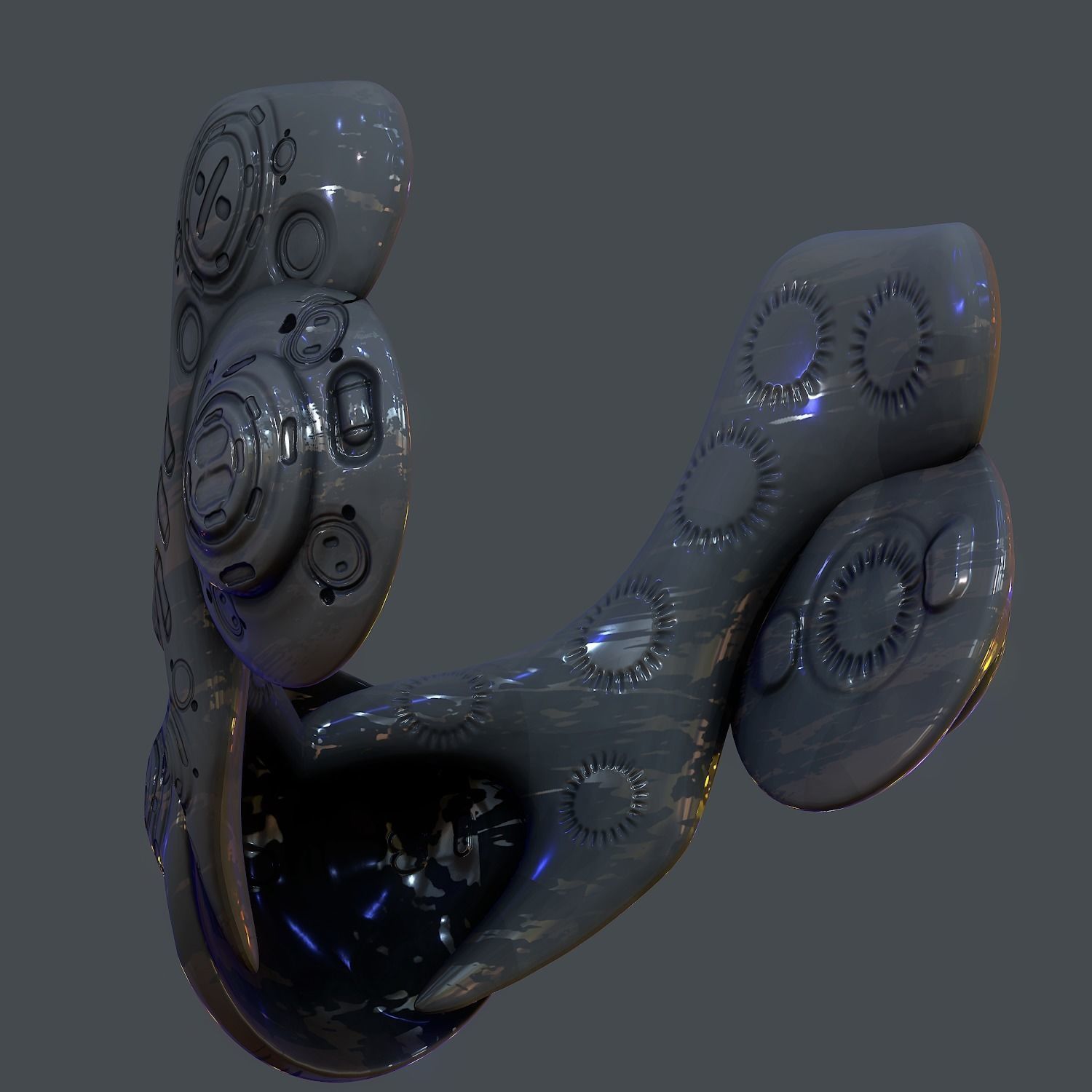 Gas mask helmet scifi Low-poly character  game space printable Low-poly 3D model_10