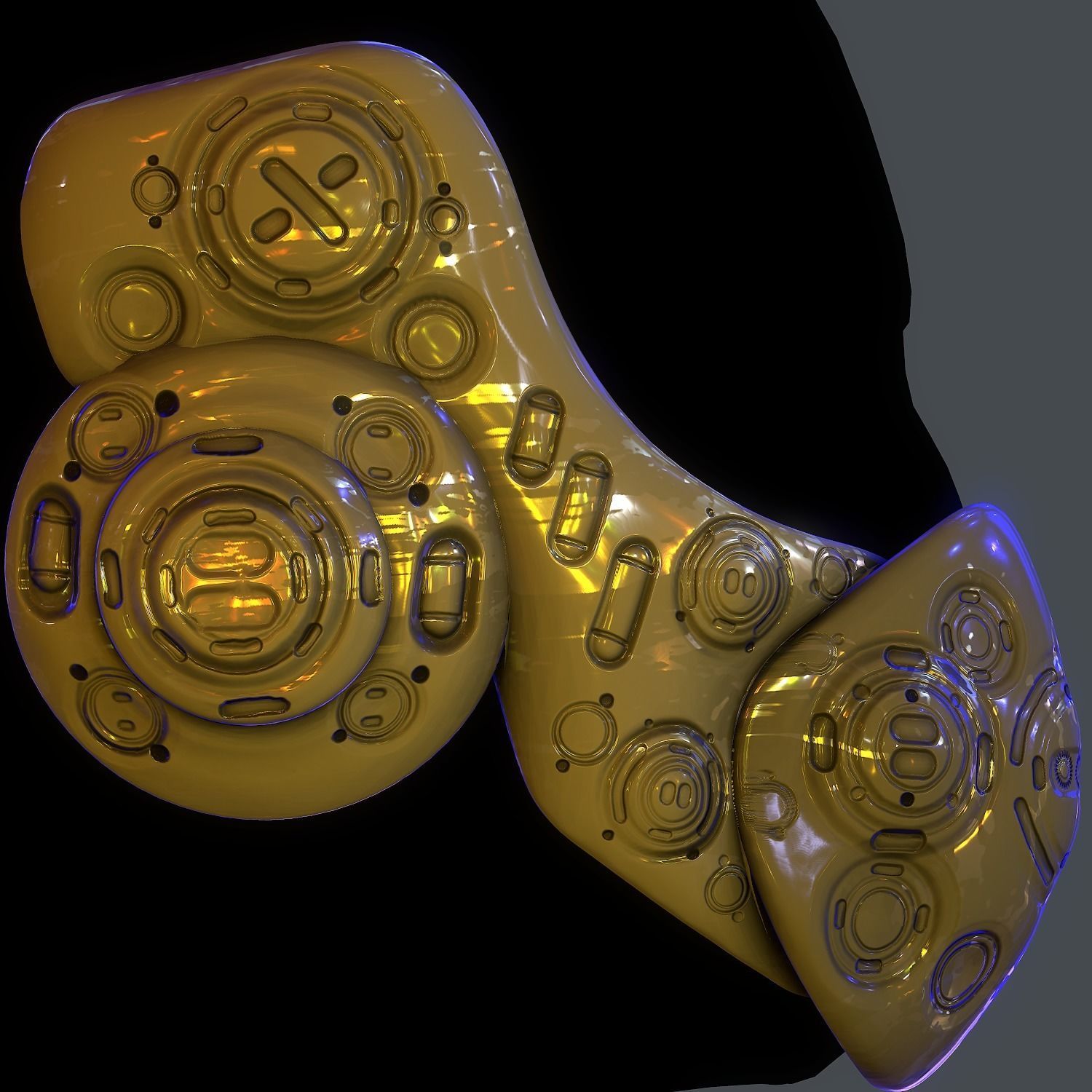 Gas mask helmet scifi Low-poly character  game space printable Low-poly 3D model_4