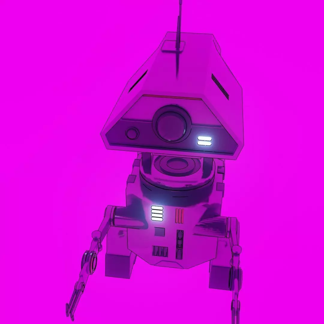 robot with lights 3D model