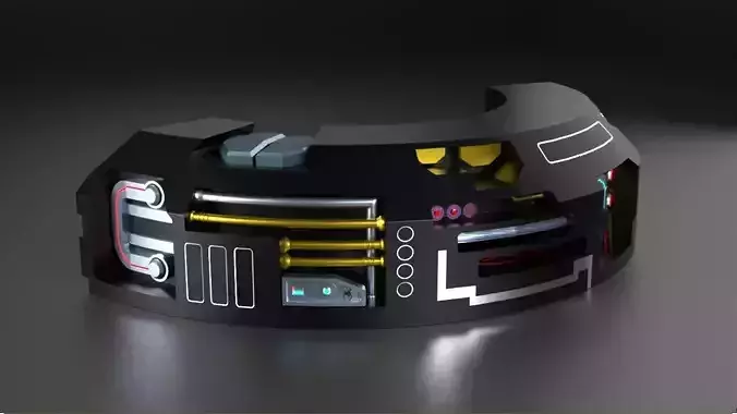 Round Sci-fi spaceship Panel