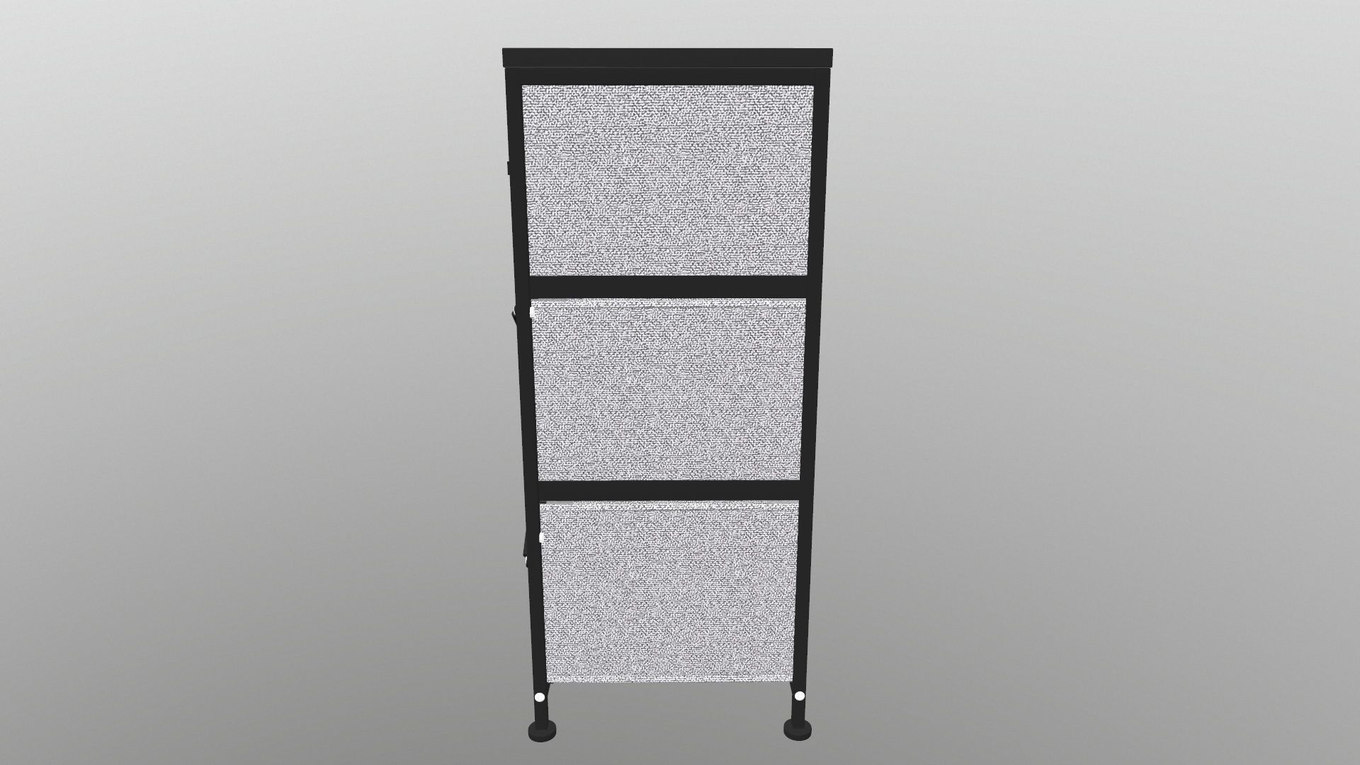 Fabric 4 Drawer Storage 3D model CGTrader