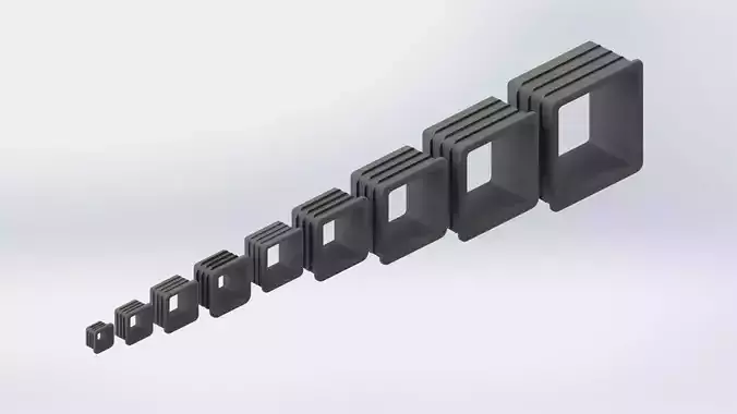 Set of plugs Low-poly 3D model