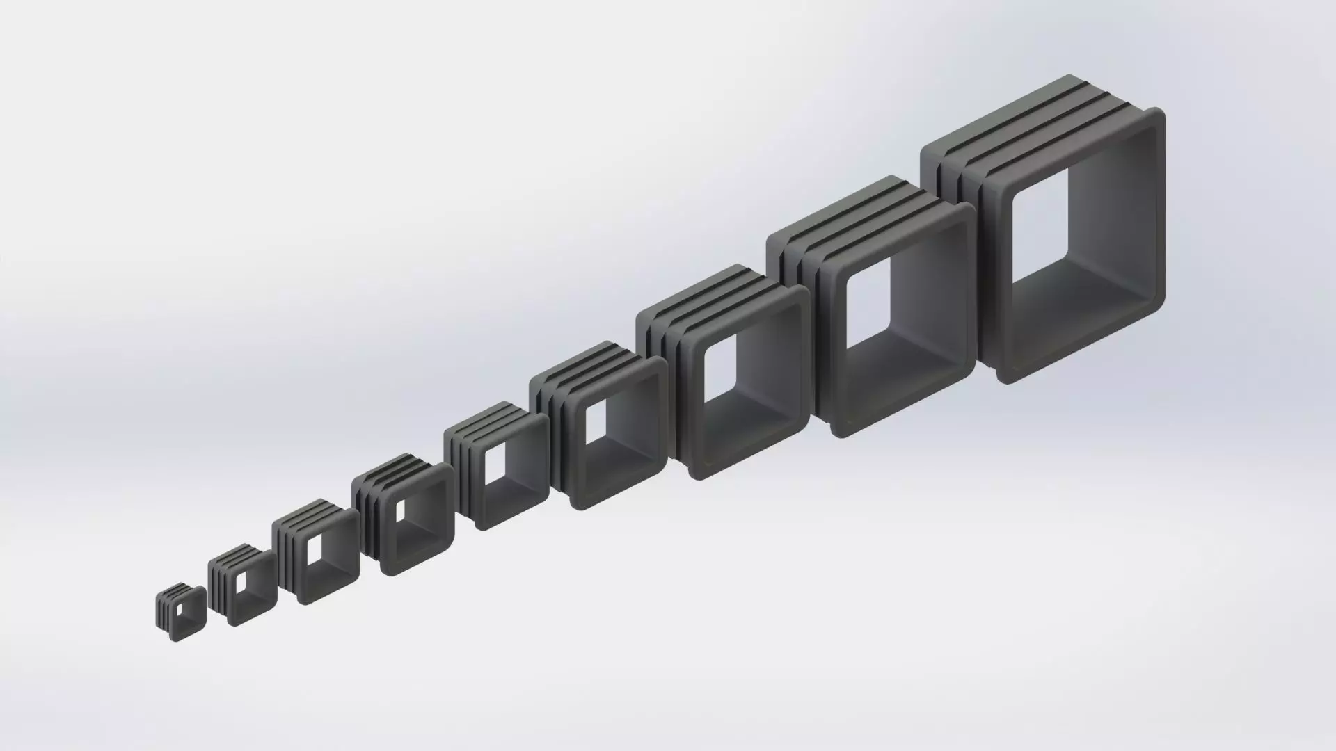 Set of plugs Low-poly 3D model_0