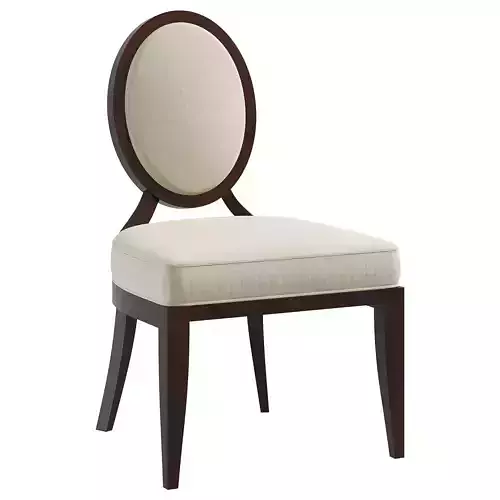 OVAL X BACK DINING SIDE CHAIR by Bakerfurniture