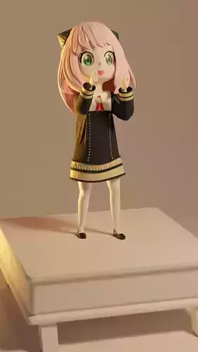 3D Print Anya Forger  Spy x Family Dancing on Table 3D print model