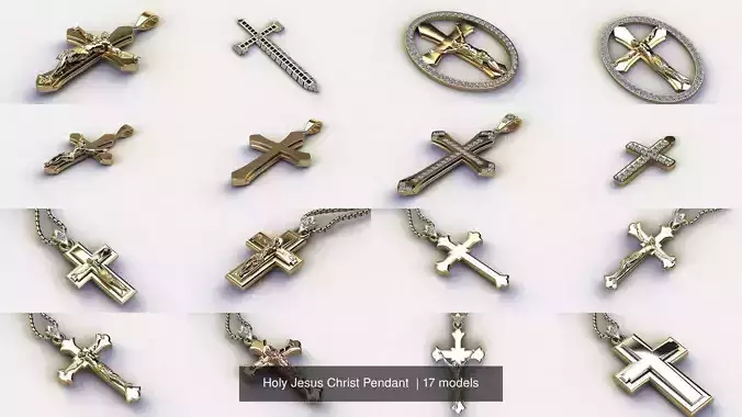 Holy Jesus Christ Pendant bulk discount 3D Model Collection
