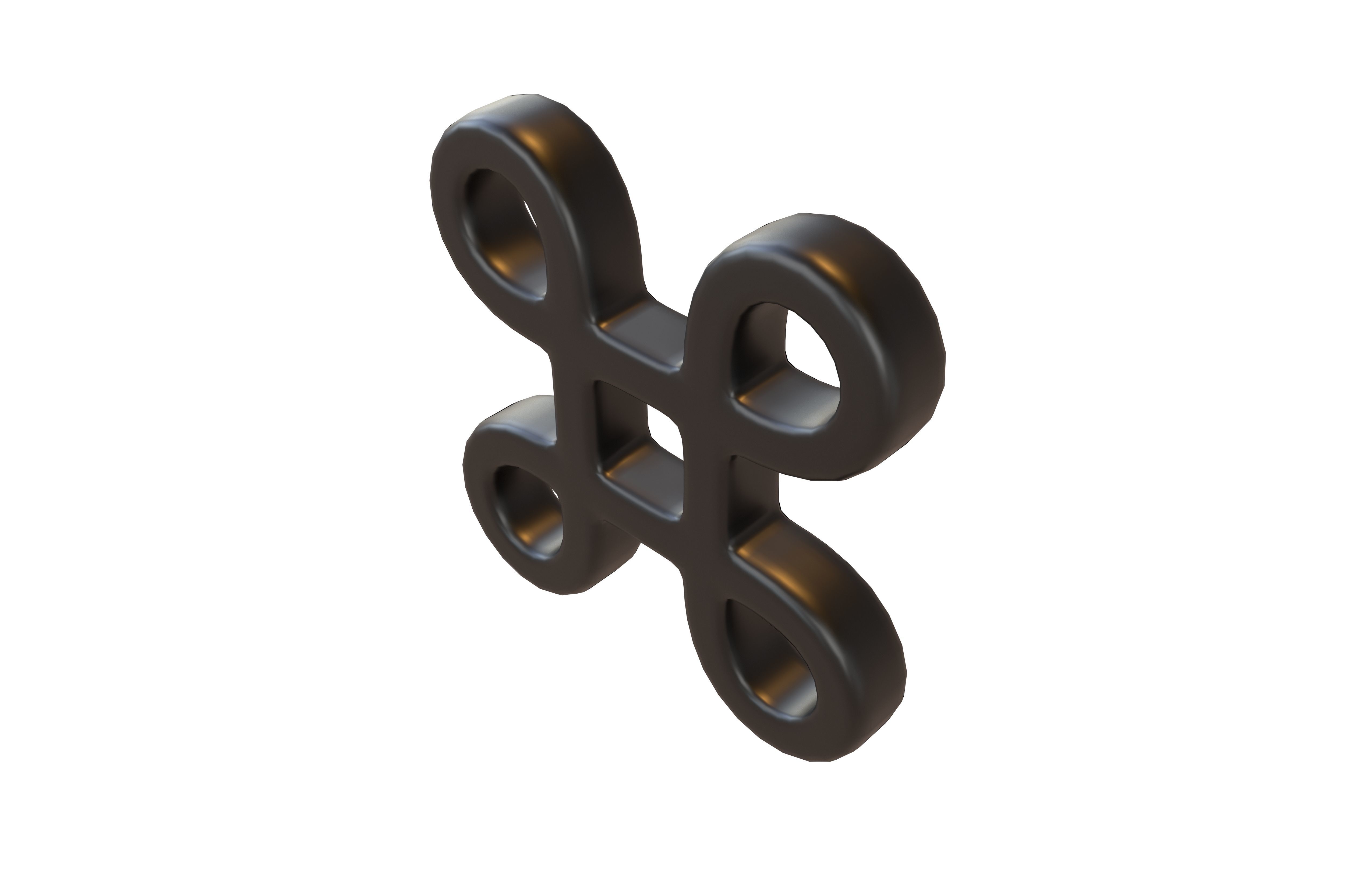 Command Symbol v1 001 Low-poly 3D model_2