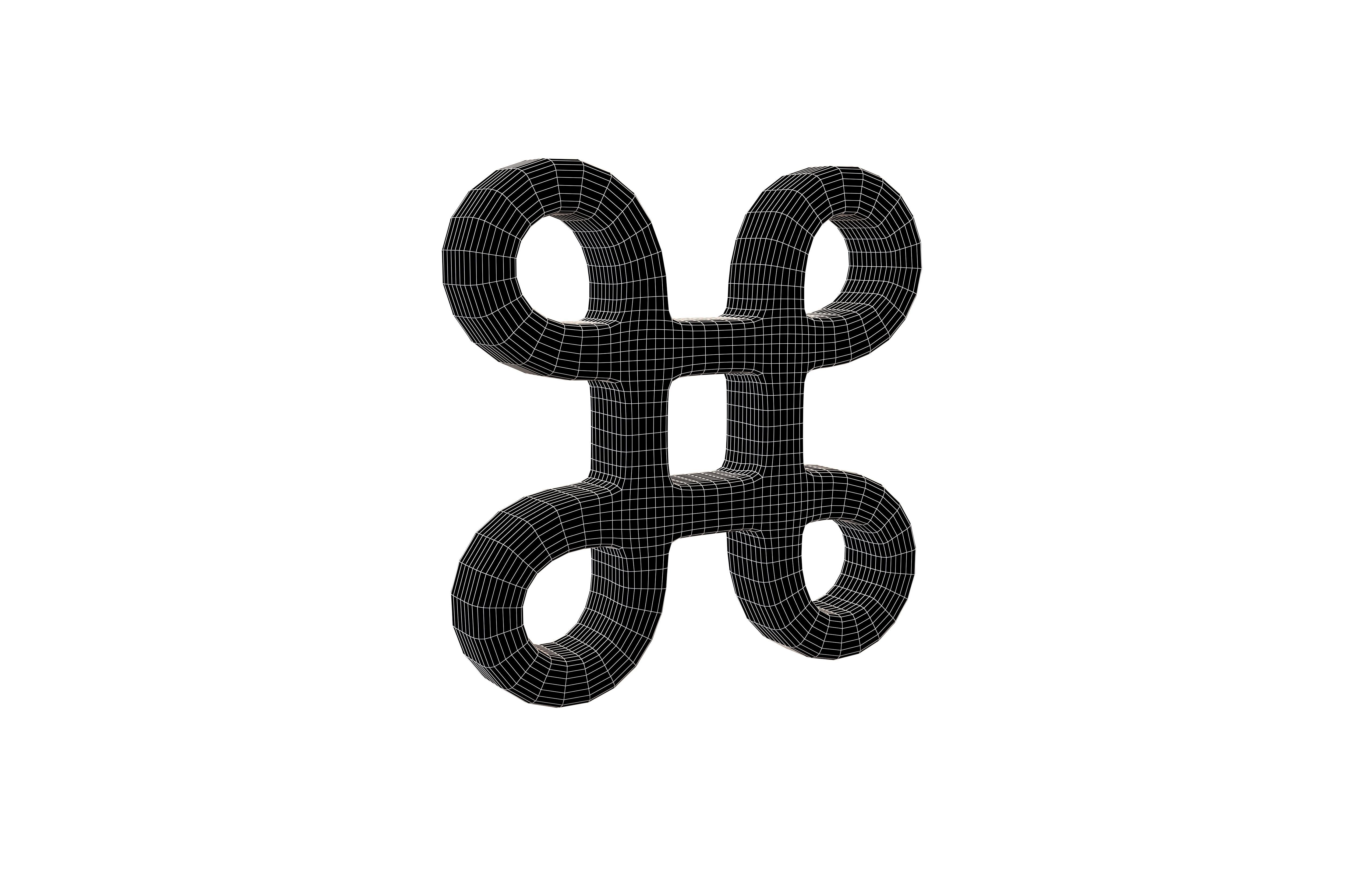 Command Symbol v1 001 Low-poly 3D model_5