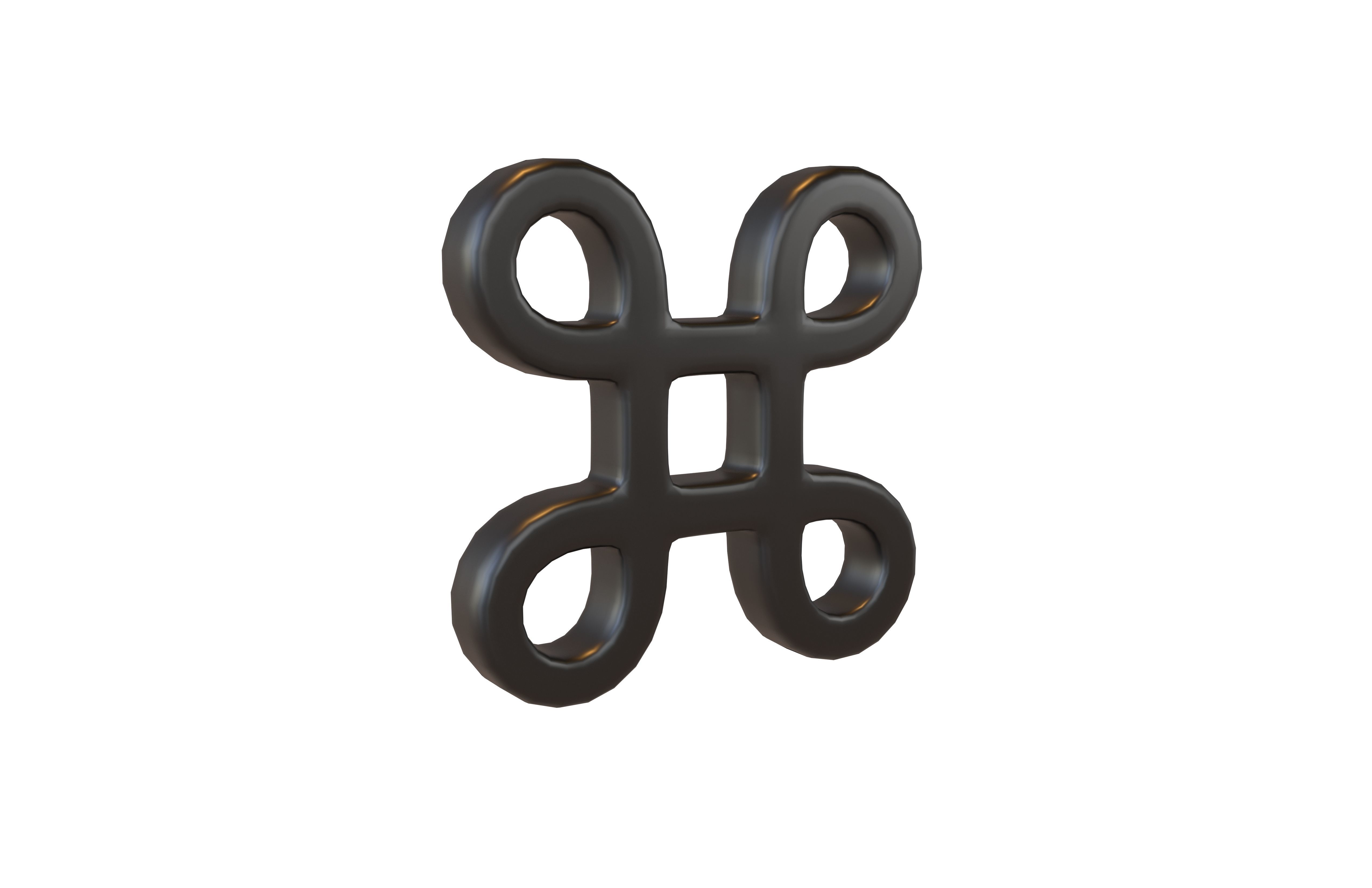 Command Symbol v1 001 Low-poly 3D model_1