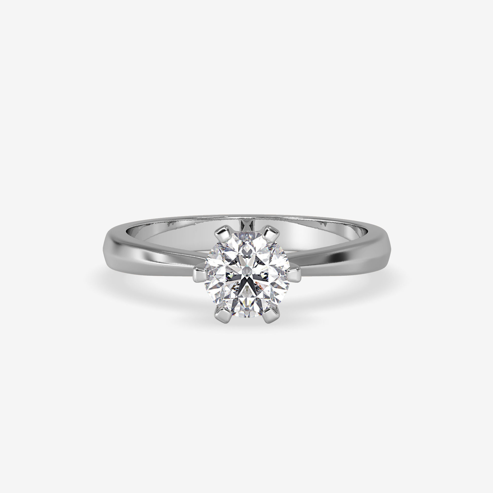 CJ-0049 solitaire diamond engagement ring gold 3D print model_7