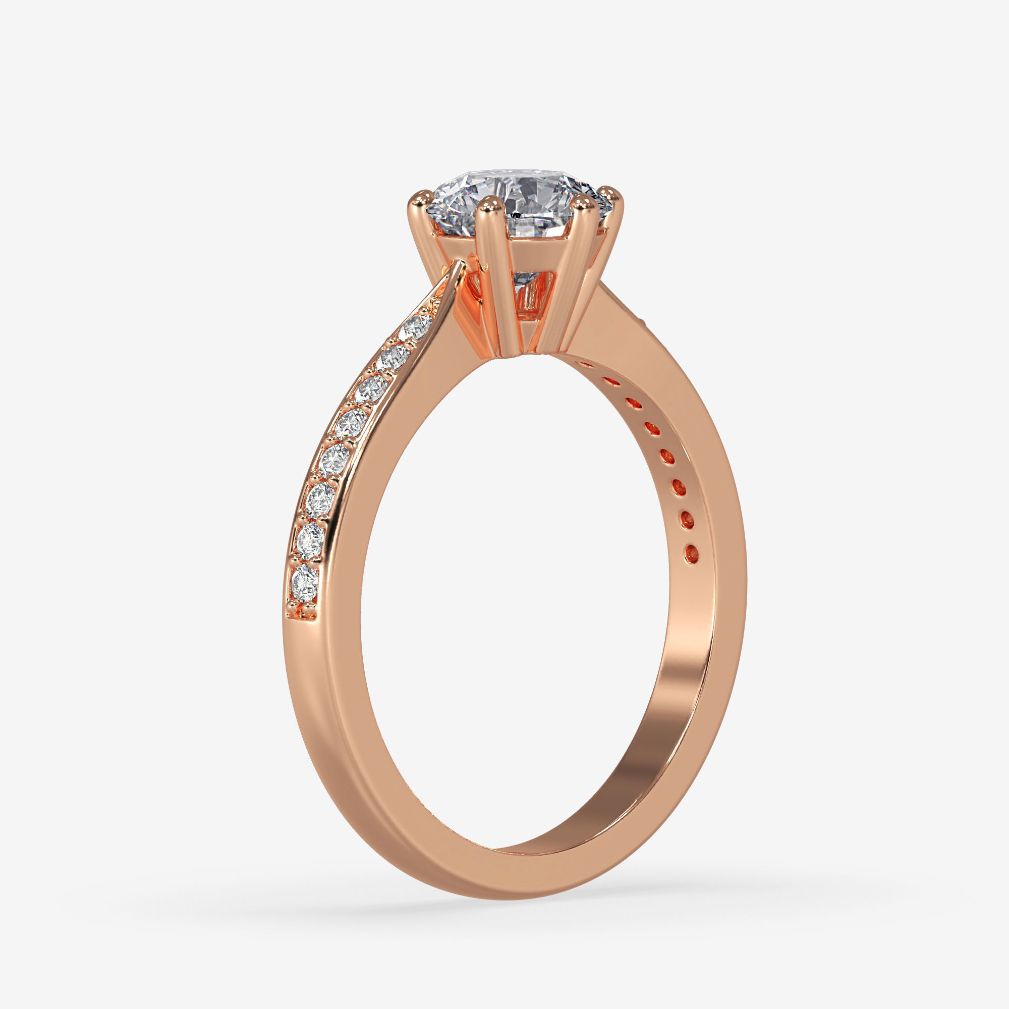 CJ-0048 diamond engagement ring gold 3D print model_6