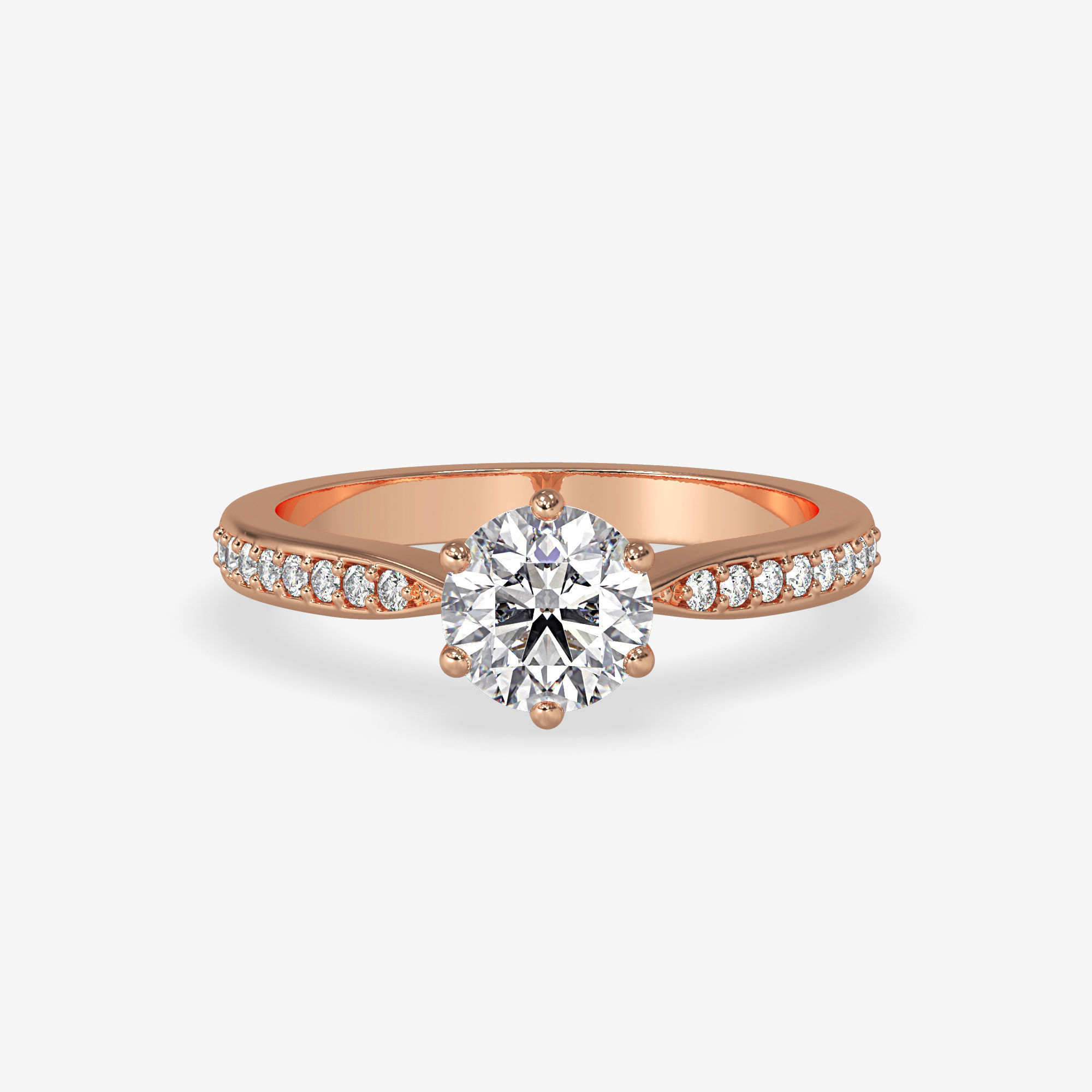 CJ-0048 diamond engagement ring gold 3D print model_4