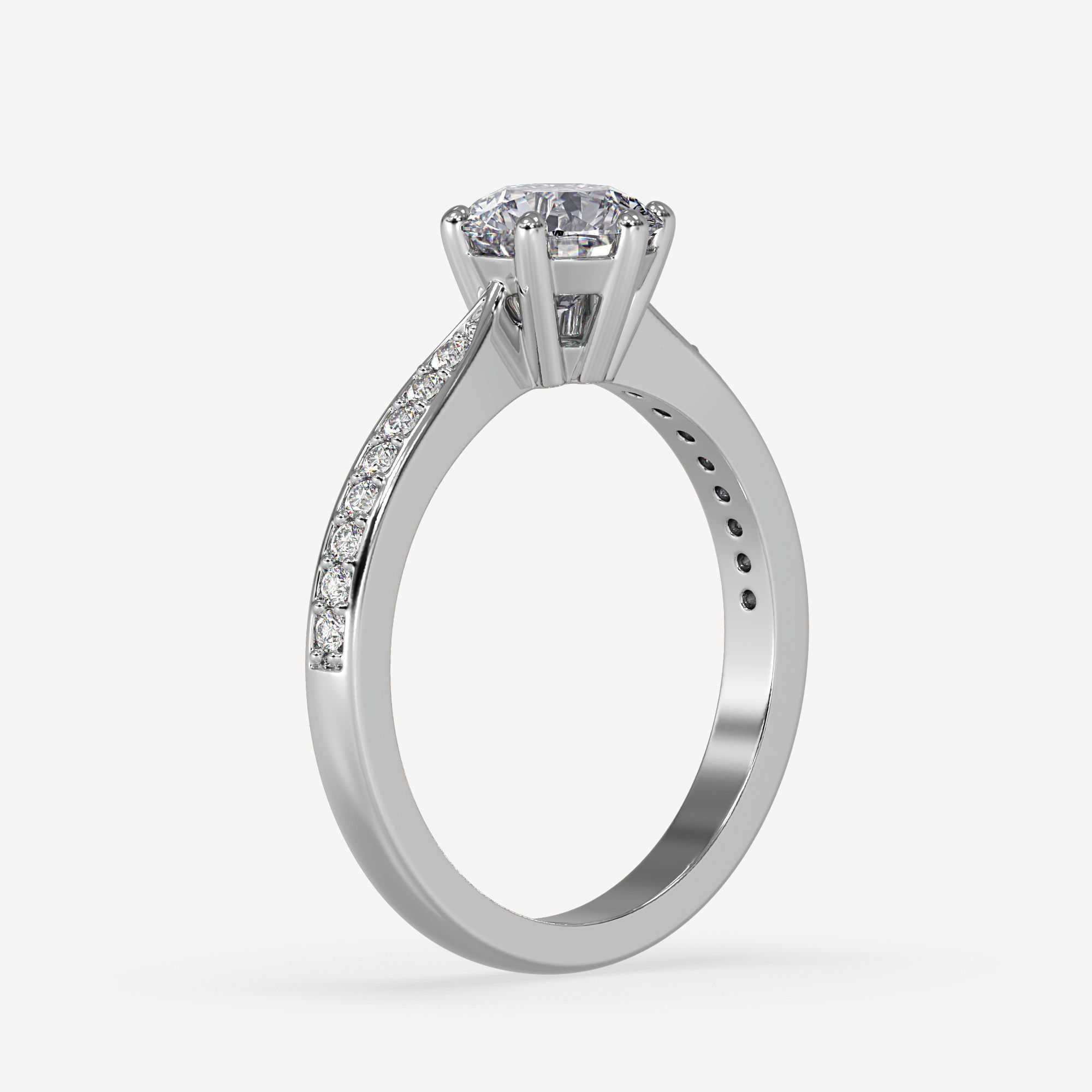 CJ-0048 diamond engagement ring gold 3D print model_9