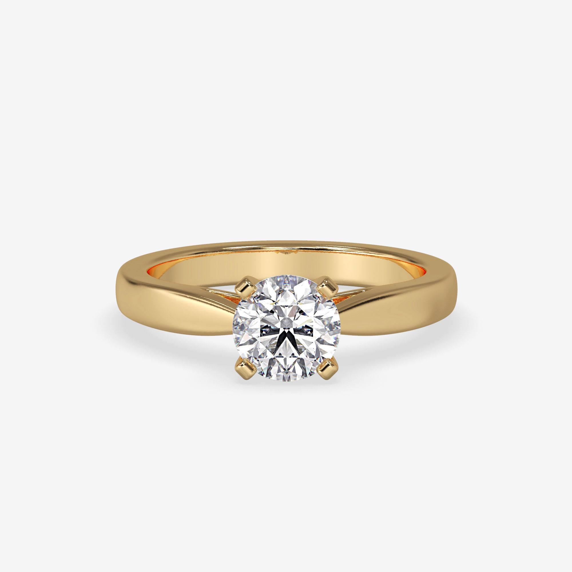 CJ-0046 solitaire engagement ring gold 3D print model_10