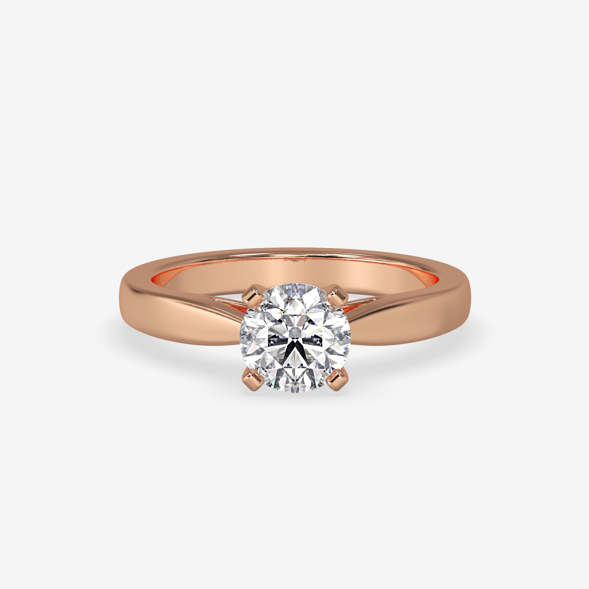 CJ-0046 solitaire engagement ring gold 3D print model_4