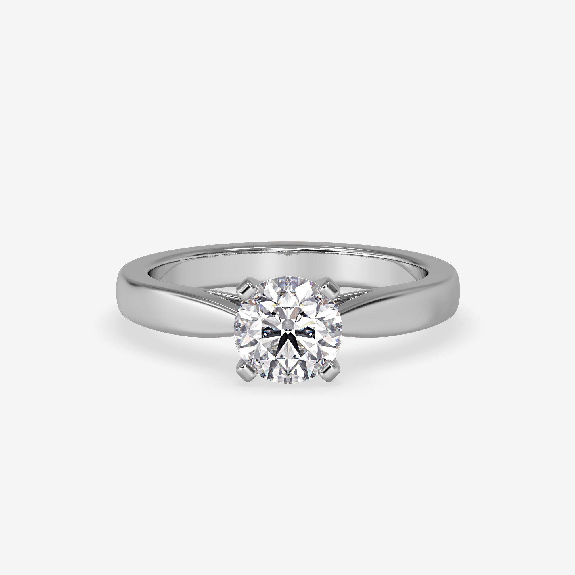 CJ-0046 solitaire engagement ring gold 3D print model_7