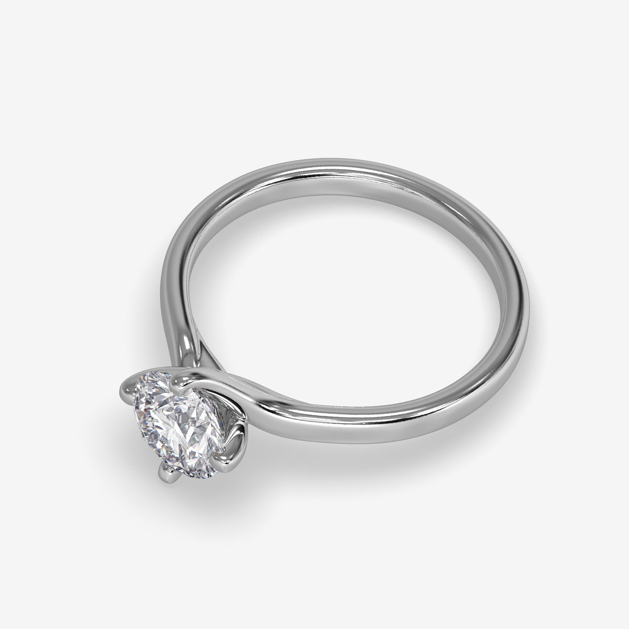 CJ-0045 solitaire engagement ring gold 3D print model_8