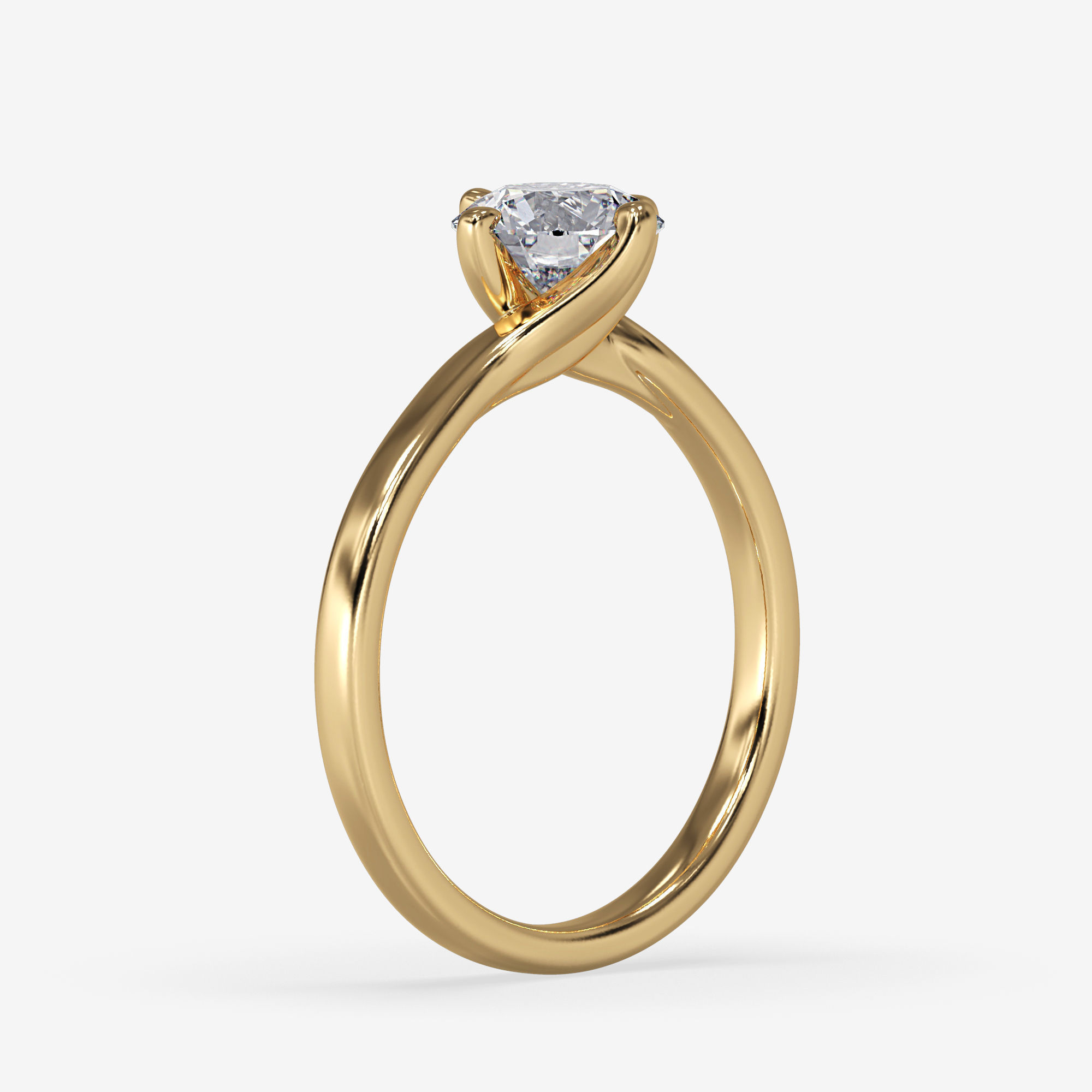 CJ-0045 solitaire engagement ring gold 3D print model_12