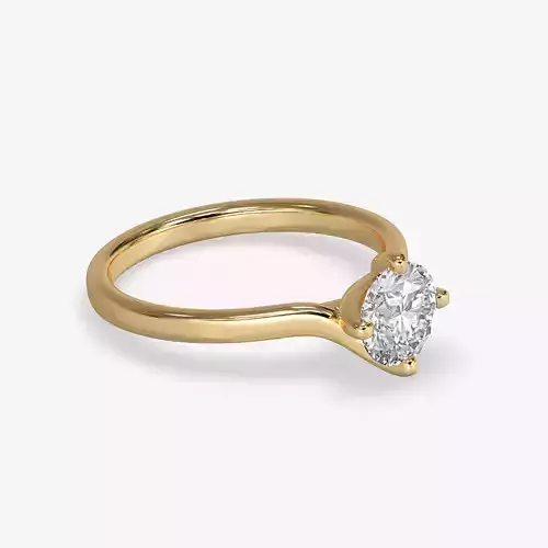 CJ-0045 solitaire engagement ring gold