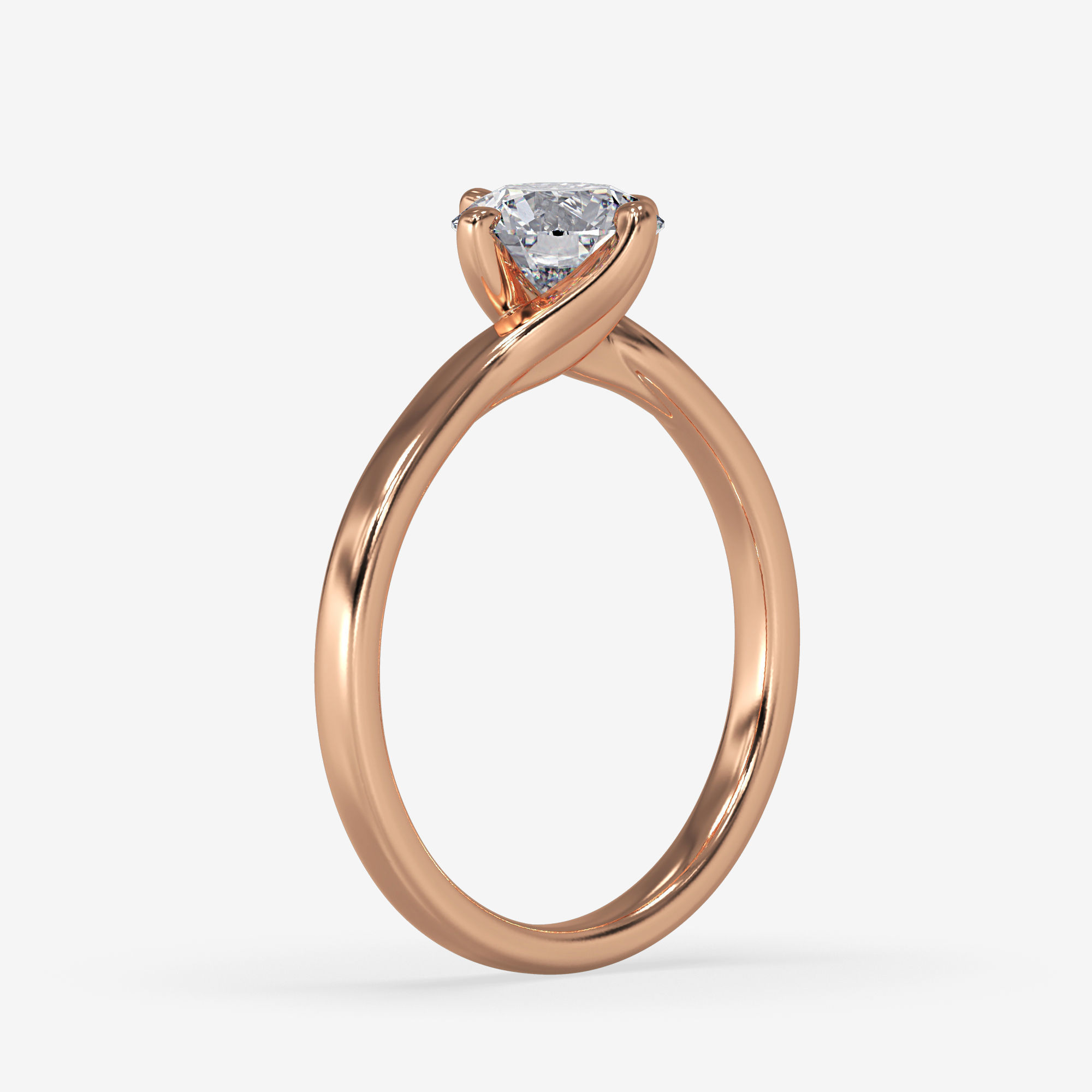 CJ-0045 solitaire engagement ring gold 3D print model_6