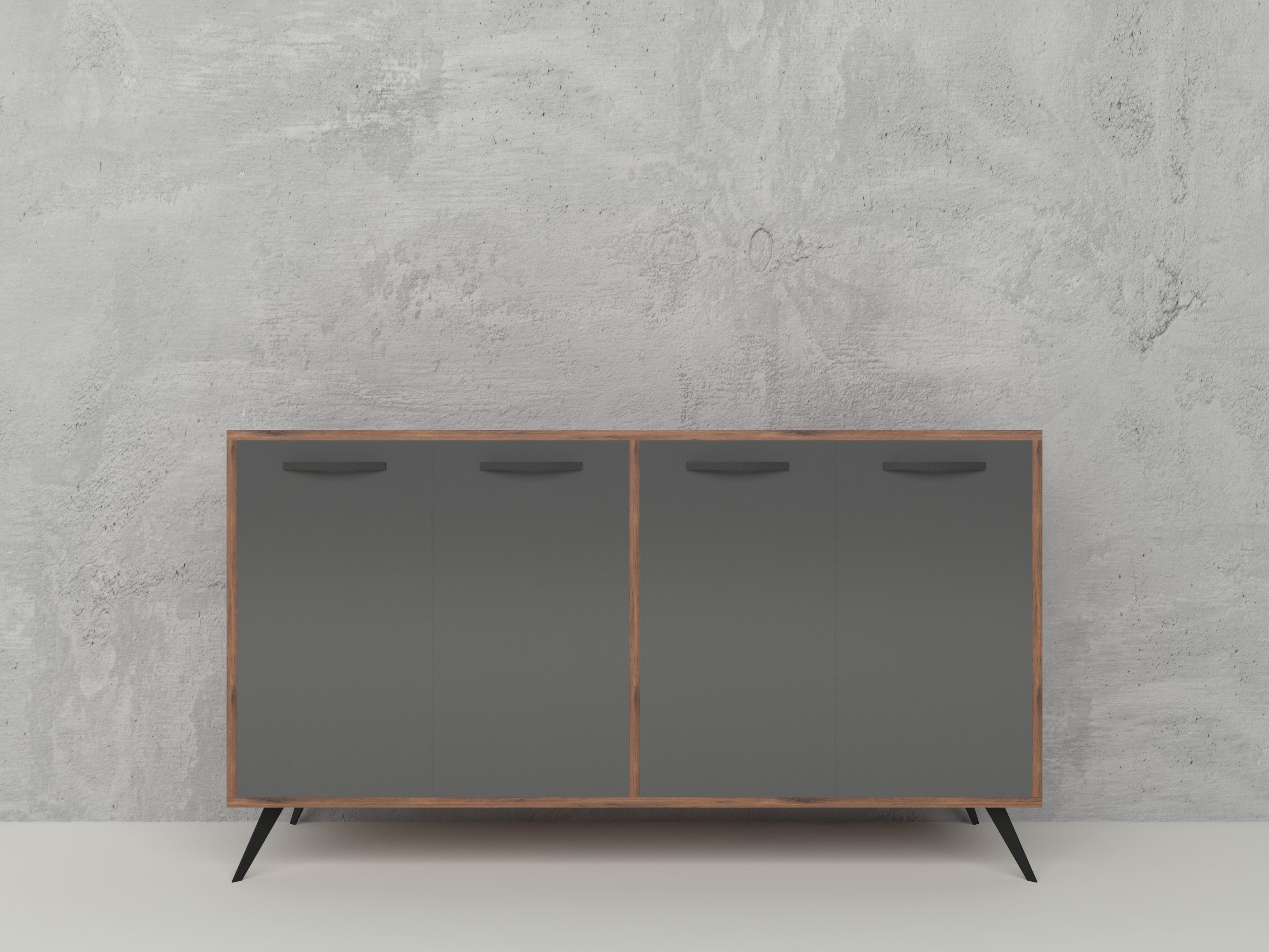 Office desk set 3D model_2