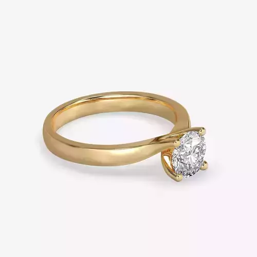 CJ-0043 engagement ring gold