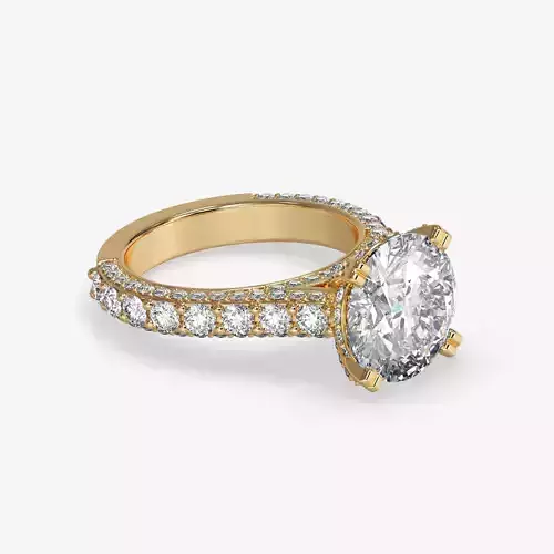 CJ-0042 diamond engagement ring gold