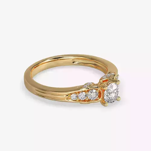 CJ-0040 engagement ring gold