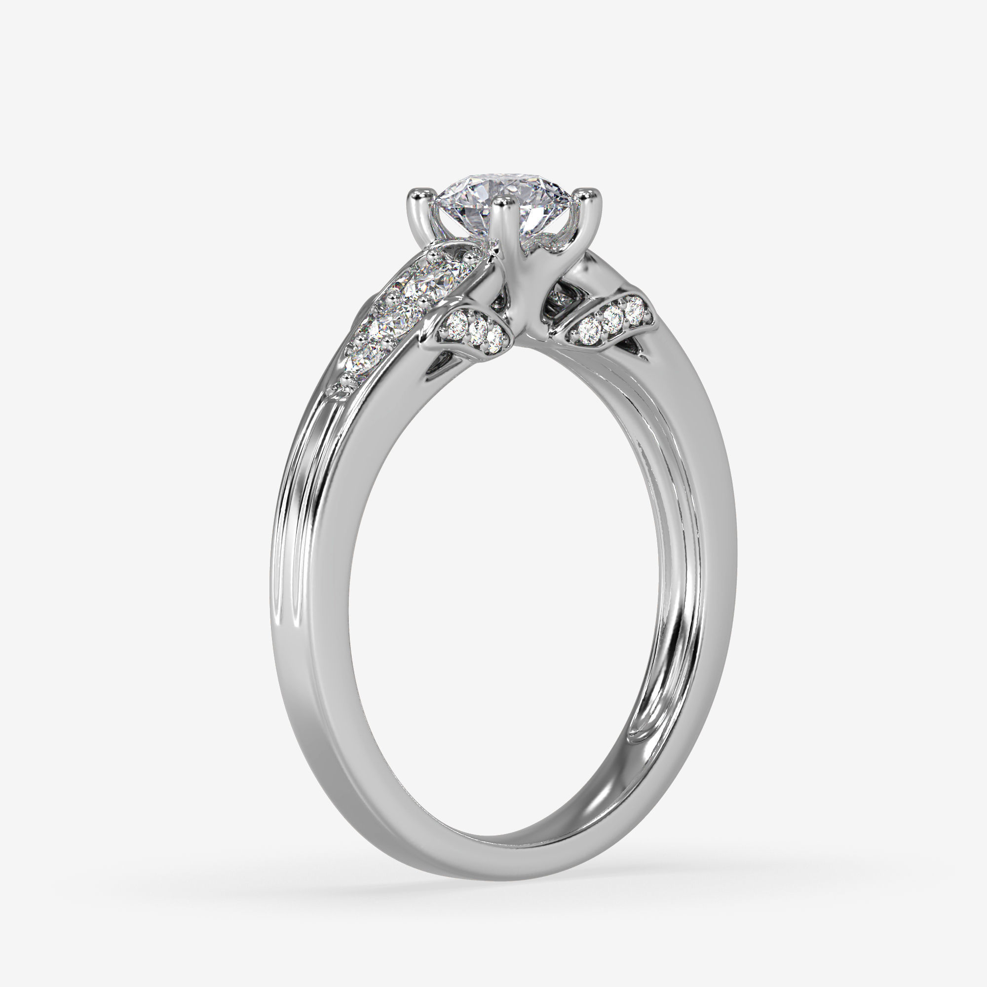 CJ-0040 engagement ring gold 3D print model_9