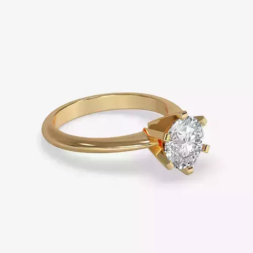 CJ-0038 solitaire diamond ring in rose gold