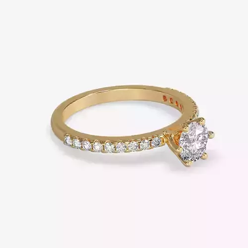 CJ-0037 diamond engagement ring in rose gold