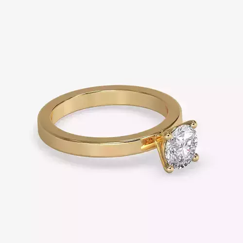 CJ-0031 engagement ring gold