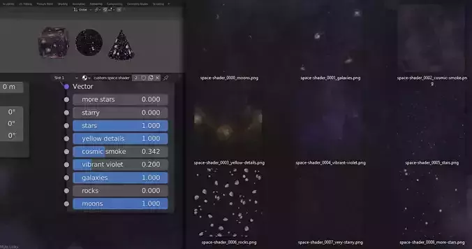FAST SKY Endless space shader with custom parameters Texture