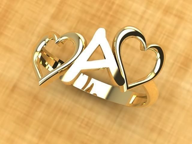 LOVE LETTER RING 3D print model