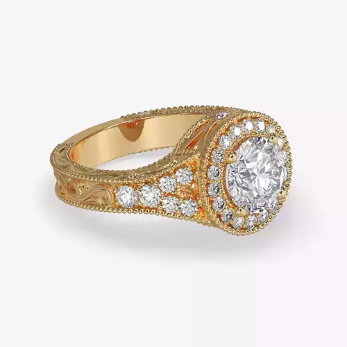 CJ-0072 engagement ring in rose gold