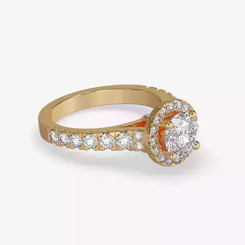 CJ-0070 engagement ring gold