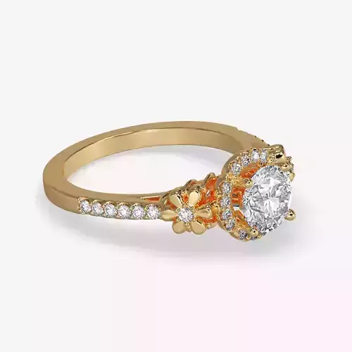 CJ-0057 engagement ring in rose gold