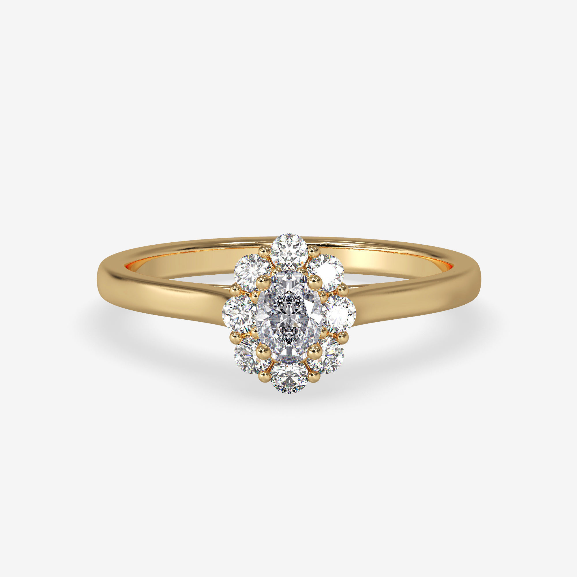 CJ-0056 oval diamond ring gold 3D print model_10