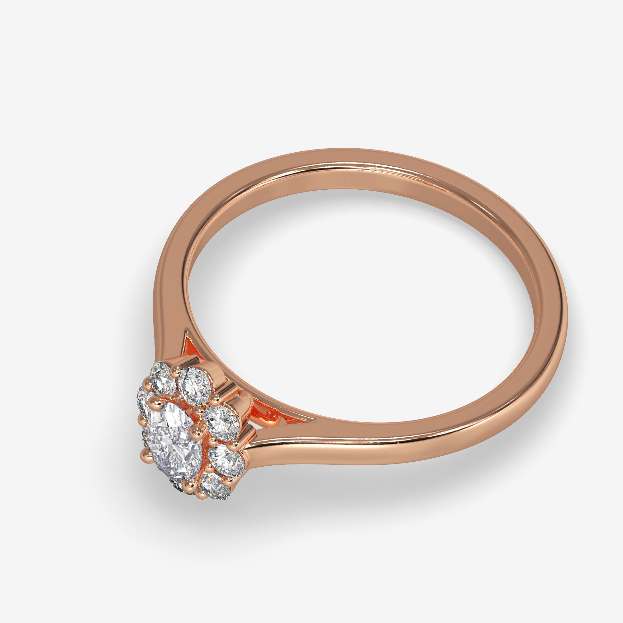 CJ-0056 oval diamond ring gold 3D print model_5