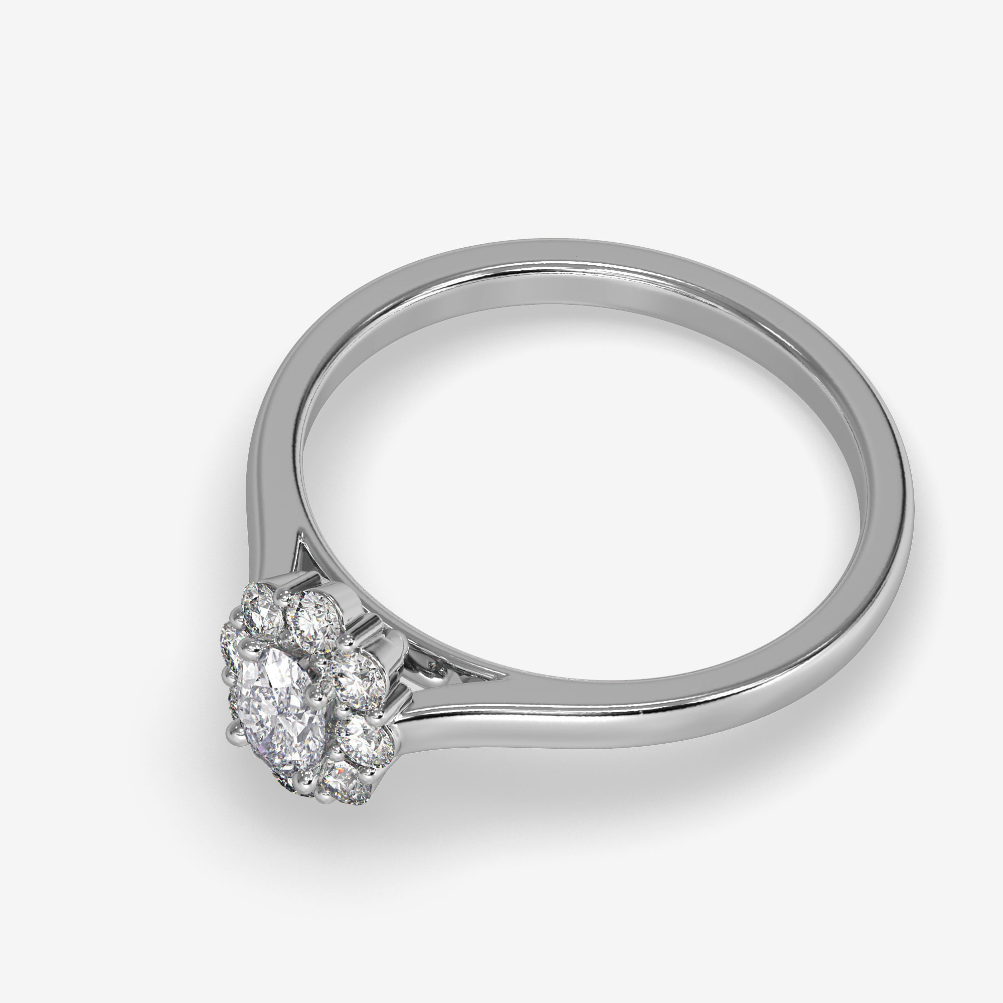 CJ-0056 oval diamond ring gold 3D print model_8