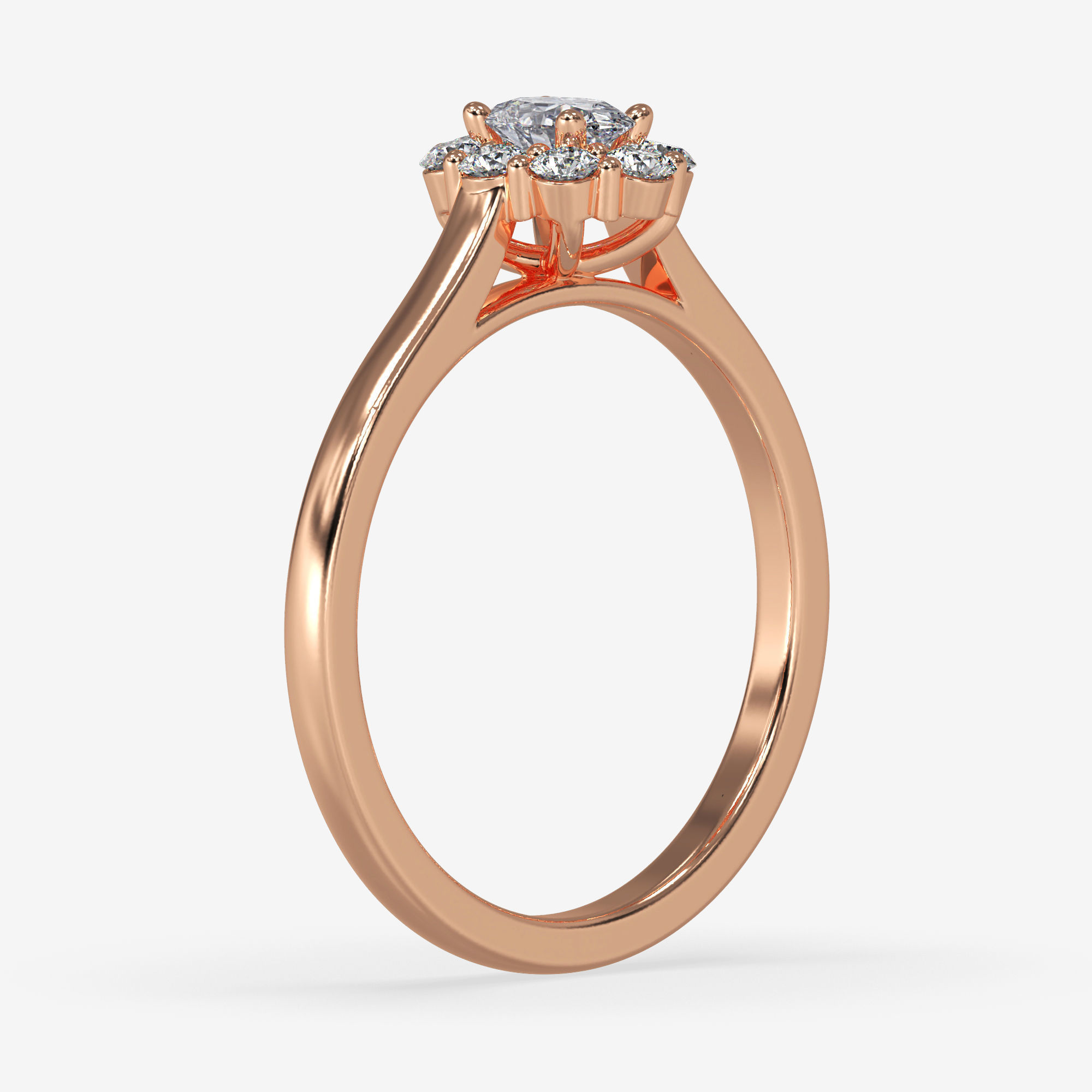 CJ-0056 oval diamond ring gold 3D print model_6