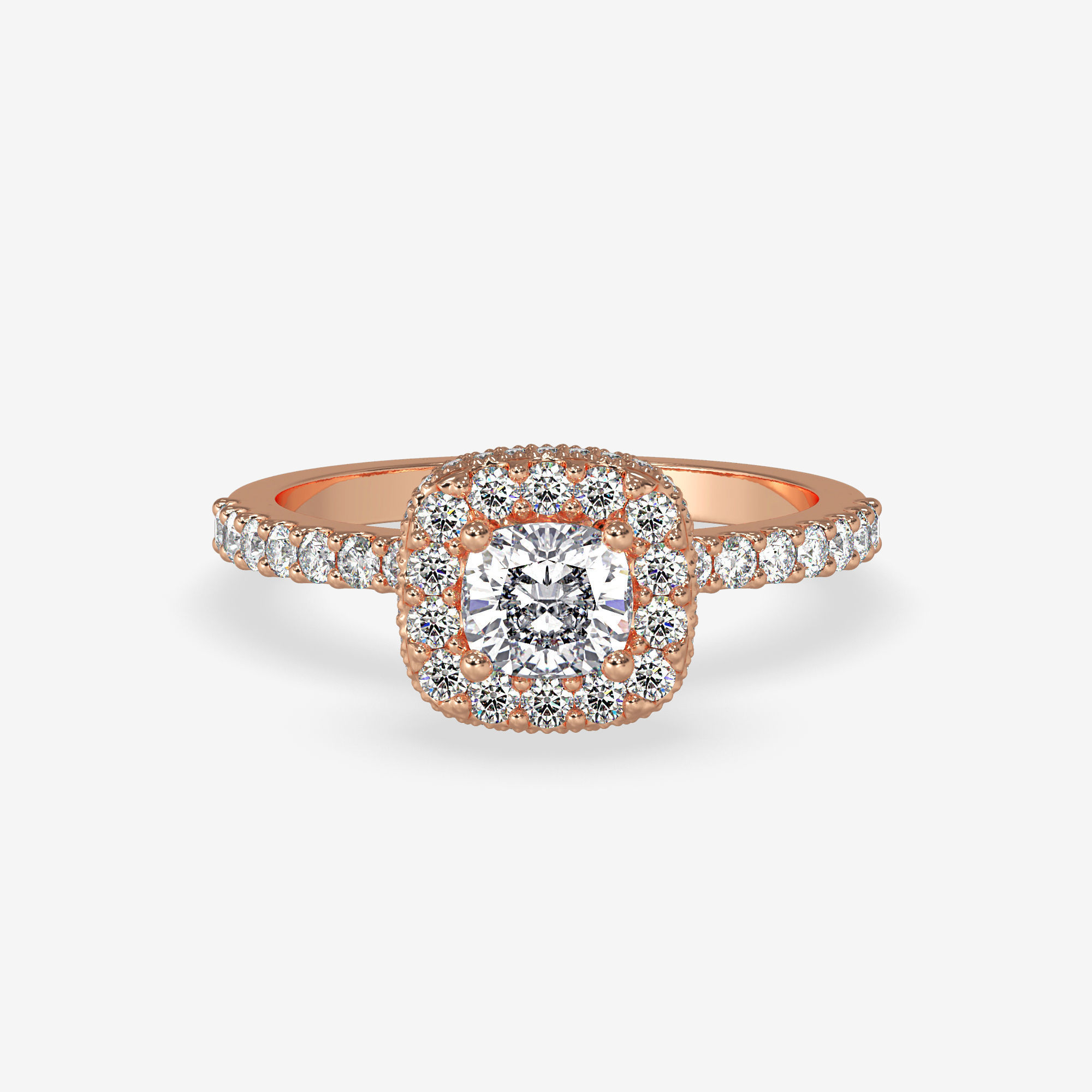 CJ-0055 engagement ring in rose gold 3D print model_4