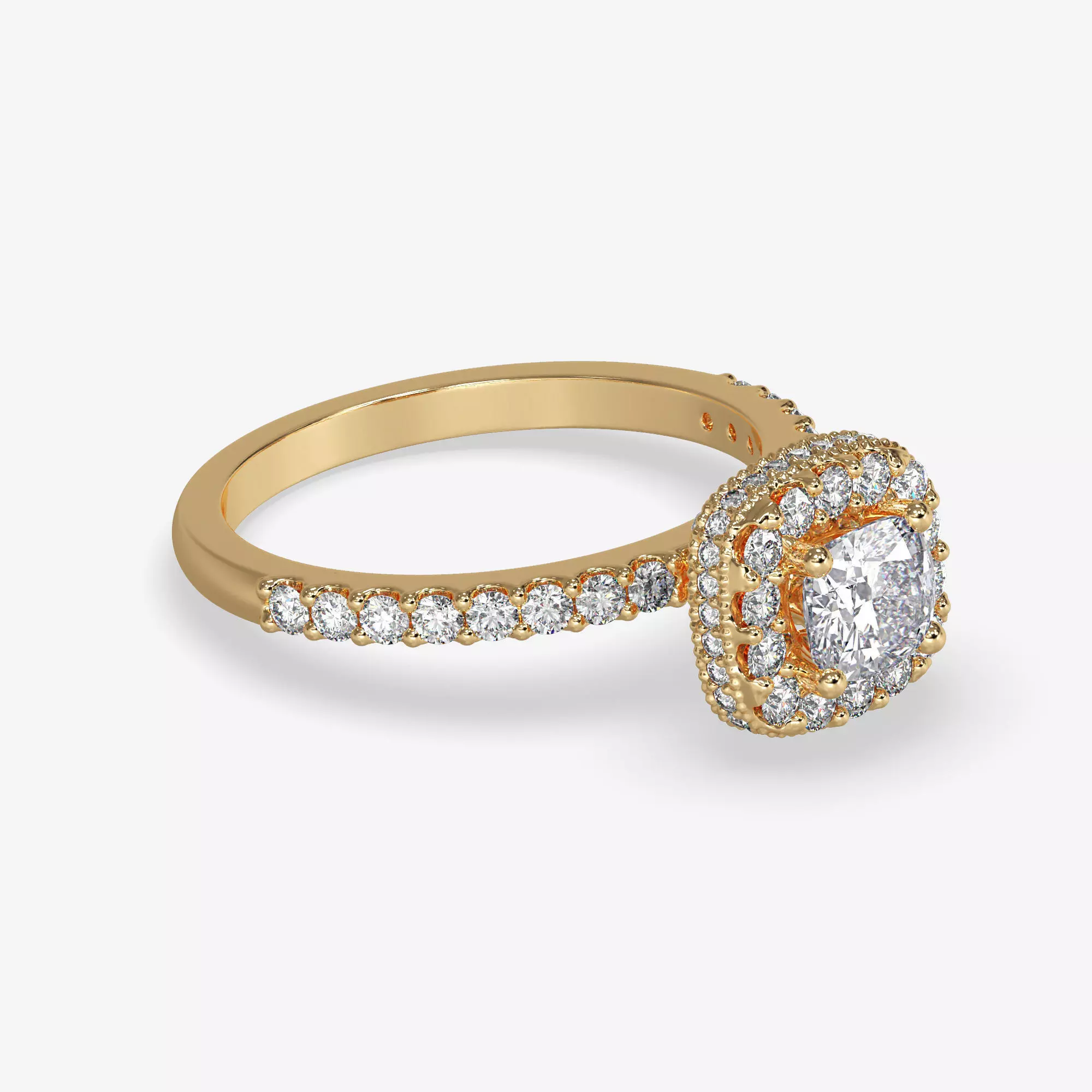 CJ-0055 engagement ring in rose gold 3D print model_0